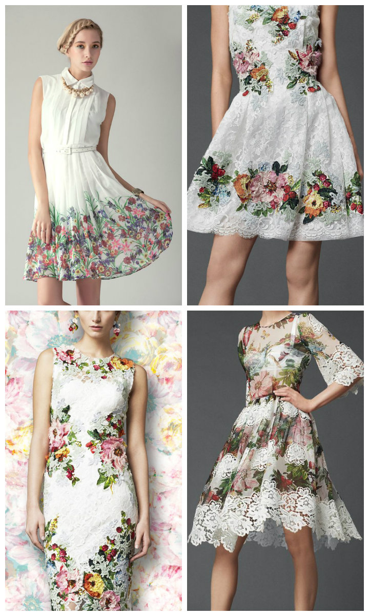 6 floral print mini dresses for bridesmaids