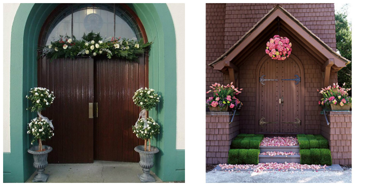 2 church door decoration for wedding