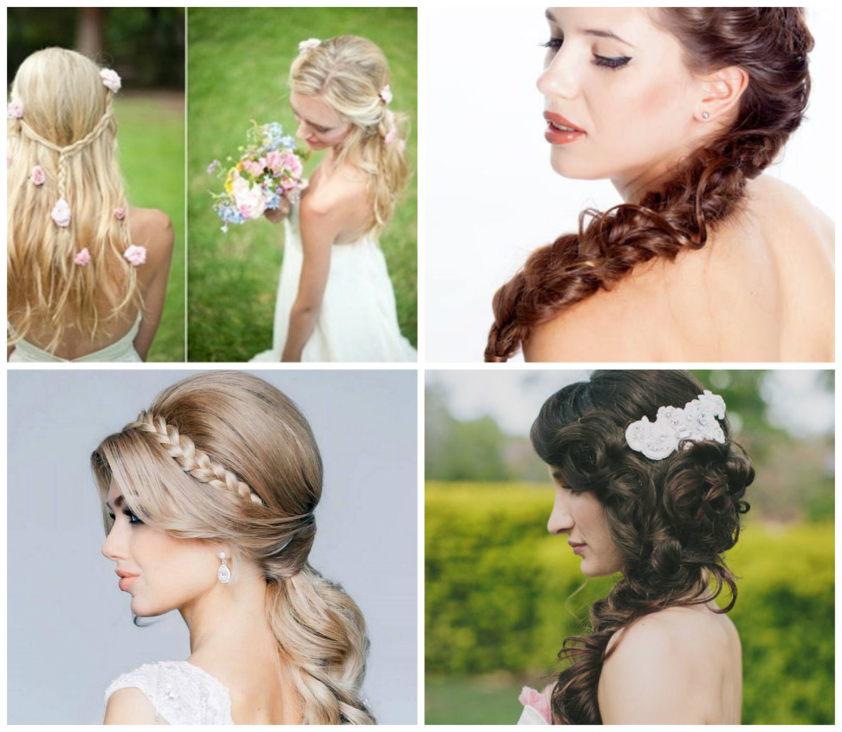 4 braided down bridal hairstyle