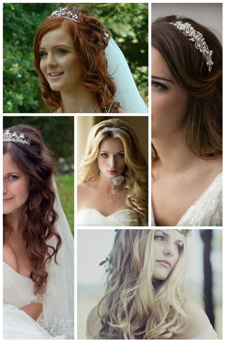 5 wavy hairstyle wih tiara