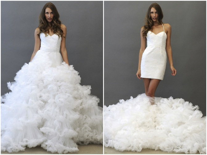 4. removable skirt wedding dress davids bridal