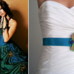 Colorful Stylish Peacock Wedding Sash Belt Colorful Stylish Peacock Wedding Sash Belt