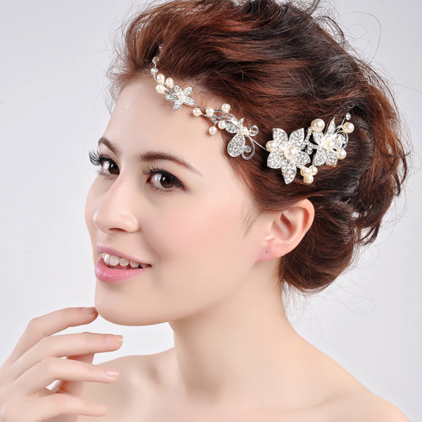 7 Bridal Tiara with Rhinestones Pearls and Crystals (6)