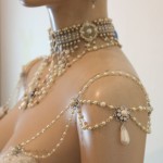 Beautifully Styled Pearls and Rhinestone Bridal Shoulder Epaulettes Beautifully Styled Pearls and Rhinestone Bridal Shoulder Epaulettes