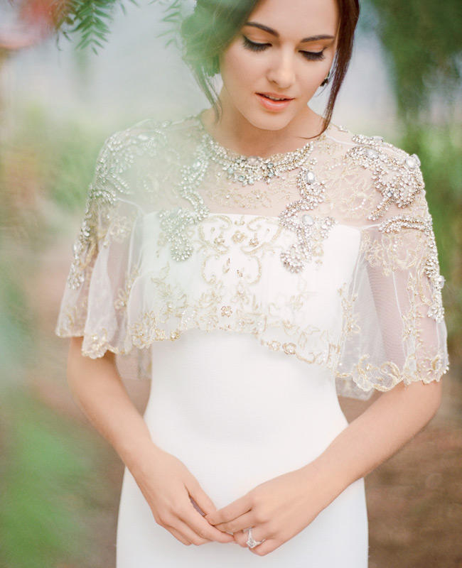 4. trendy Ursa Beaded Wrap for brides