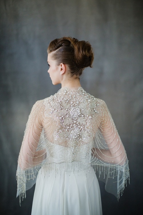 5. trendy Ursa Beaded Wrap for brides