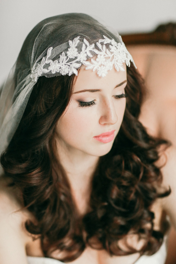 silk tulle cap style wedding veils