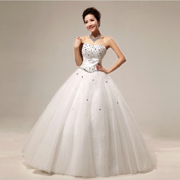 princess strapless wedding dresses