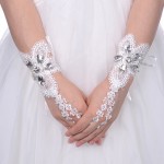 Western Bridal Gloves, Lace Made Gloves, White Net Base Gloves, Wedding Gloves Western Bridal Gloves, Lace Made Gloves, White Net Base Gloves, Wedding Gloves