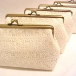 Set of Bridesmaids Clutches Adorned with Ivory Lace Set of Bridesmaids Clutches Adorned with Ivory Lace